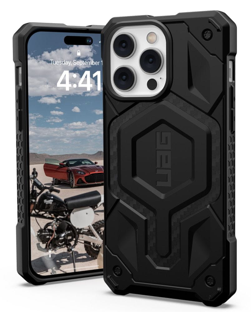 UAG Monarch Pro MagSafe, carbon fiber - iPhone 14 Pro Max, 114031114242